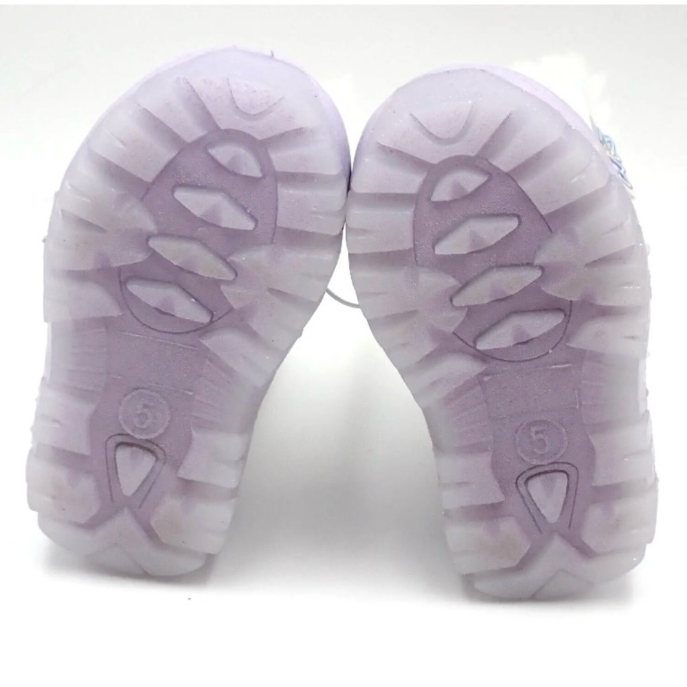 Girls Disney Frozen II Sparkling Twinkle Snow Winter Boots Lilac/Glitter Elsa - Picture 7 of 7